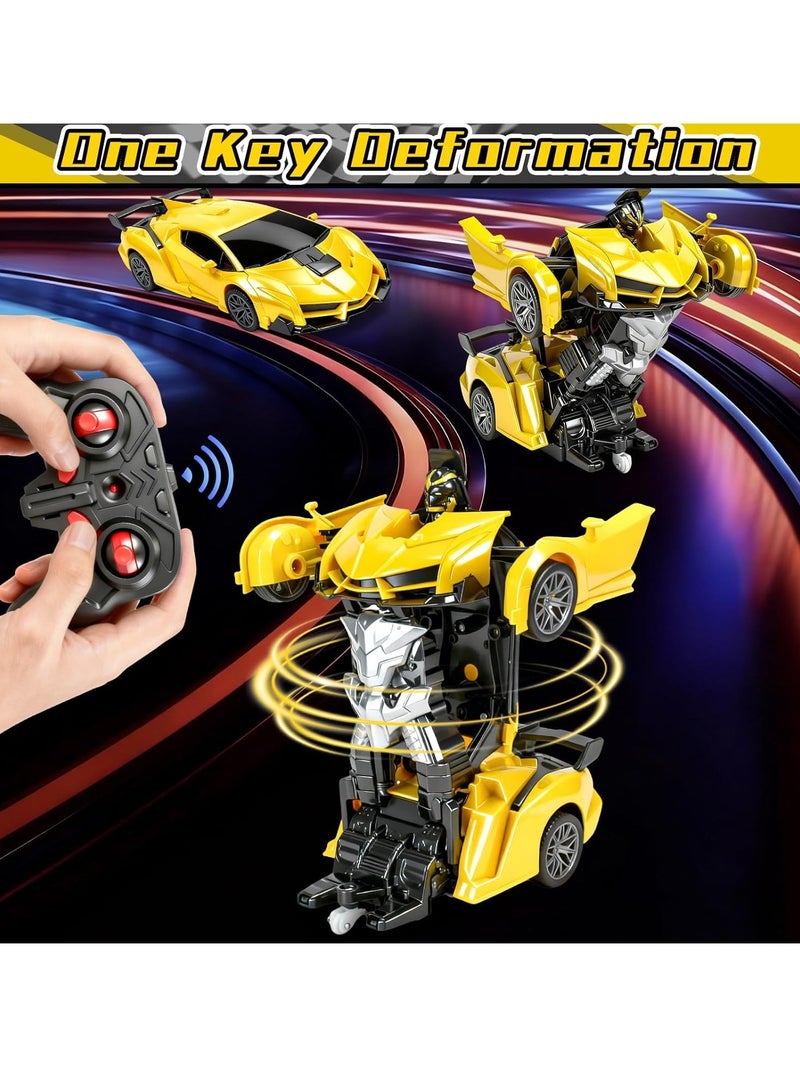 YelaJoy Deformation Robot Car Toys for Children ,360 Degree Rotating Drifting, 2.4Ghz & 1:18 ScaleRemote Control Transforming Robot Cars for Kids - Image 3